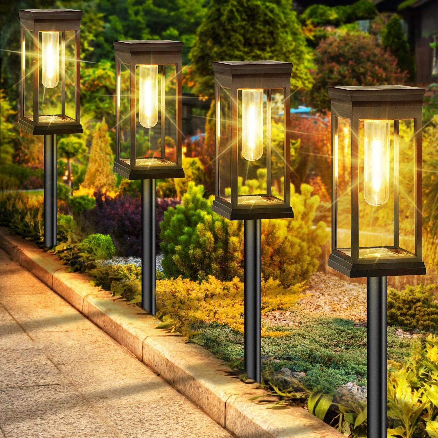 Solar LED pathways lights