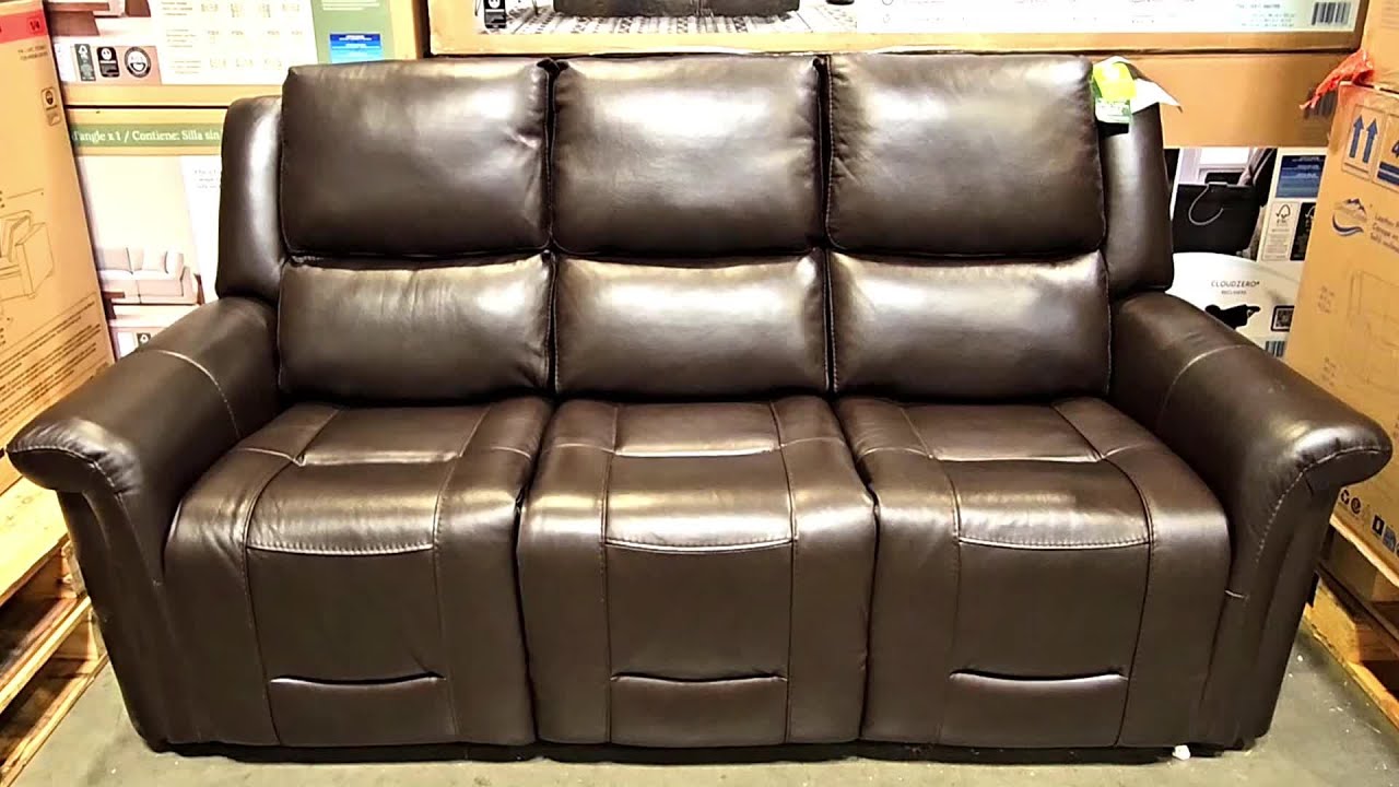 Gilman Creek Furniture Alba Leather Power Reclining Sofa with Power Headrests - Brown
