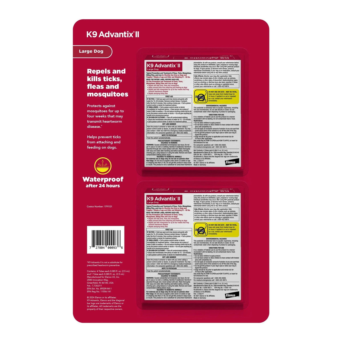 K9 Advantix II Flea & Tick Treatment for Large Dogs 21-55 lbs